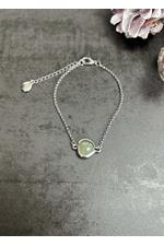 Silver Plated Green Opal Bracelet