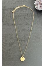 Gold Plated Mini Disc Necklace