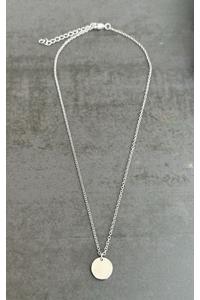 Silver Plated Mini Disc Necklace 